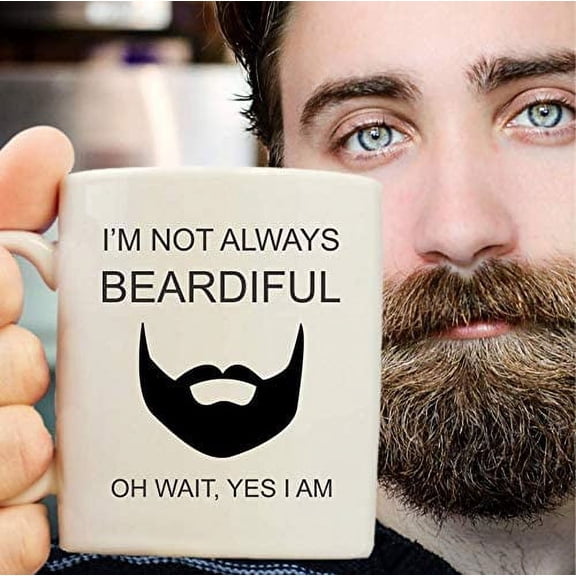 Beard Mugs For Men Dad Husband Boyfriend Grandpa Dad Hubby - Beardiful Mug - Mug About Beards - Quality Ceramic Cup (15 oz)