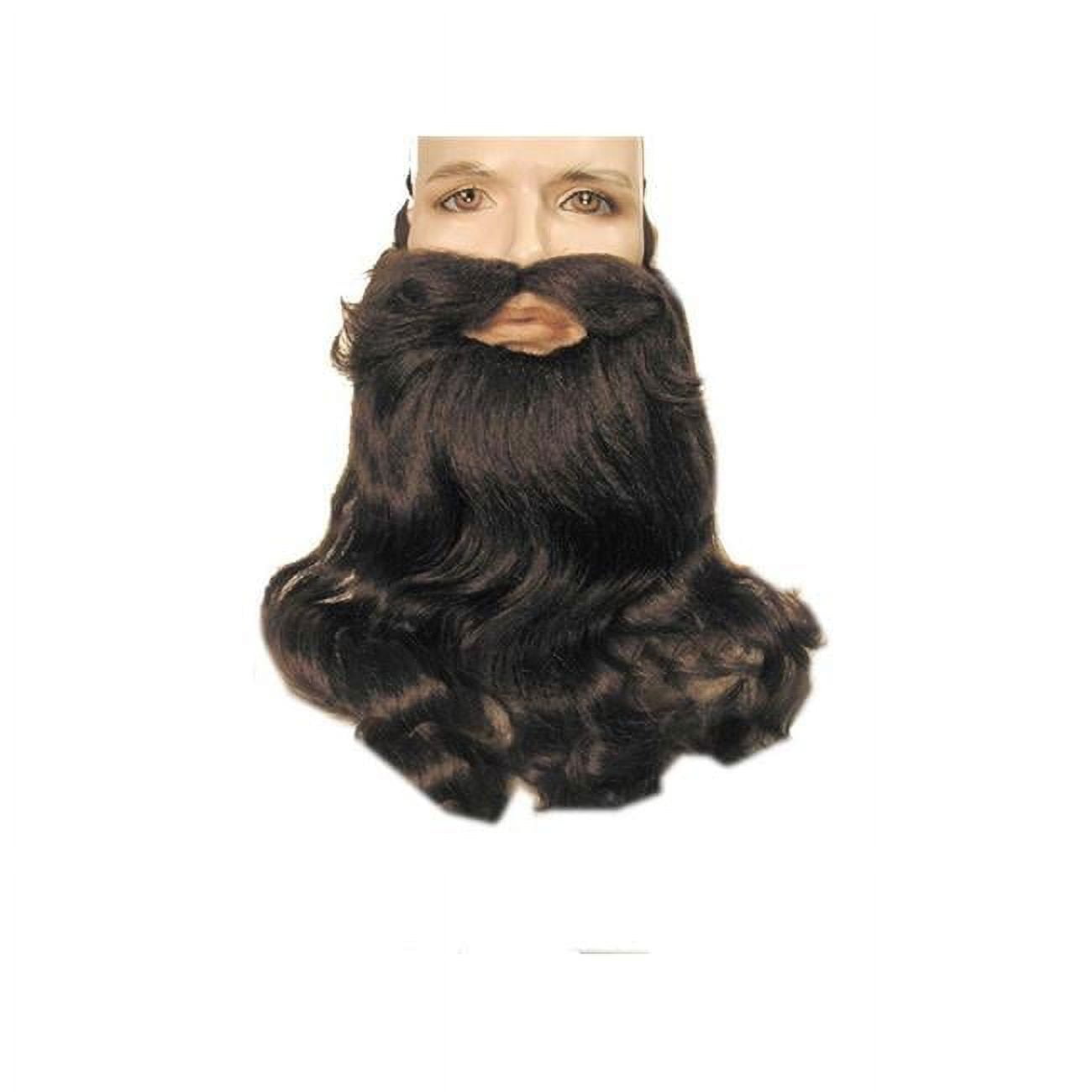 Beard Mustache Deluxe Wig - Dark Black