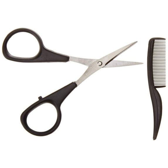 Beard & Mustache Scissors / Comb Bundle - 2 Pc ea, Model #210-MULTI Set of 2 trim kits
