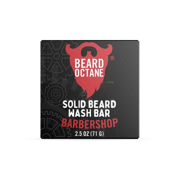 Beard Octane Barbershop Solid Beard Wash Bar - Shaving Cream, Lemon Bergamot