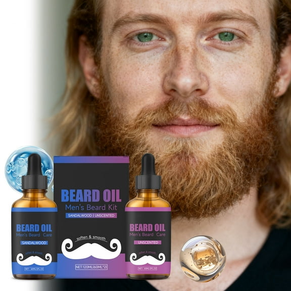 Beard Oil Set Is Gentle And Nourishing With A Lightweight And Comfortable Texture That Easily Absorbs Daily Care 60mlx2