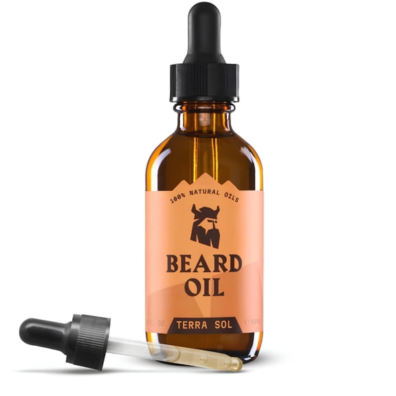 Striking Viking Terra Sol Beard Oil for Men 2 fl oz Conditioning Grooming Oil with Dropper
