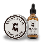 Striking Viking Beard Oil & Balm Set Unscented Natural Beard Care Styling & Conditioning Kit