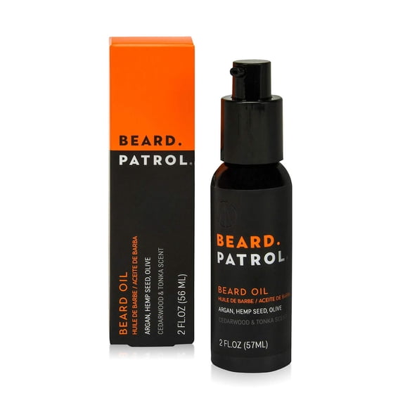 Bump Patrol Beard Patrol Beard Oil for Men – Natural Grooming Serum and Mustache Conditioner, Softens, Smooths and Strengthens Growth, Cedarwood and Tonka - 2 fl oz - Pack 1