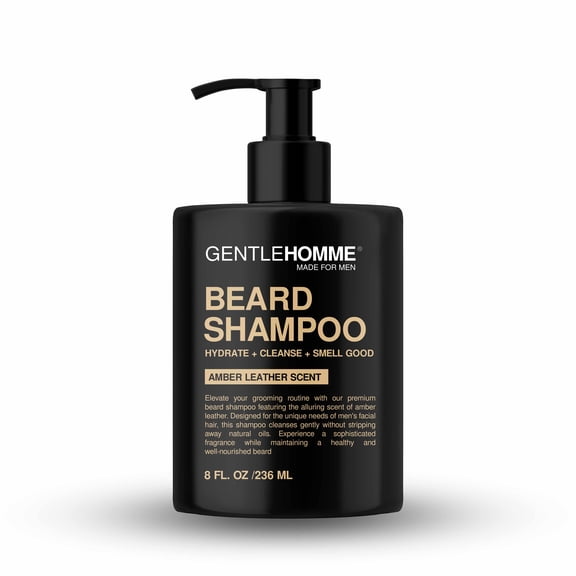Gentlehomme Beard Shampoo for Men, Anti-Itch, Flake-Free, Sulfate-Free Beard Wash, 8 fl oz