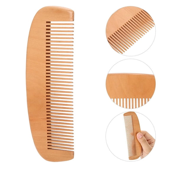 Beard Shape Comb, Portable Men's Beard Wooden Comb Mustache Hair Care Brush Shape Tool