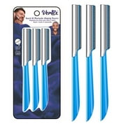 Beard Shaping Razor Mustache Straight Edge Razors Tool For Travel Bags Grooming Kit Trimmer For Men After Black Color Dye Balm Oil Wash Replacement Disposable Stainless Steel Shaving Blade Eyebrow