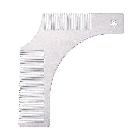 Beard Shaping Tool for Men, Stainless Steel Beard Styling Template Comb for Mustache and Beard Line Trimming Guide