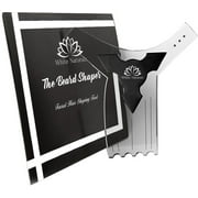 Beard Shaping Tool Guide for The Bearded Man, Best Shaper Styling Template for Perfect Line Up and Edging, Transparent Stencil Styling Goatee, Mustache and Neckline, Curve/Step or Straight Cut