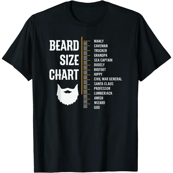 Beard Size Chart - Funny Beard T-Shirt