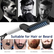 Beard Straightener Comb for Men,Hot Comb,Quick Electric Heated Beard Brush Styler,Travel Portable Styling Comb beard iron, Multifunctional Straightening Brush