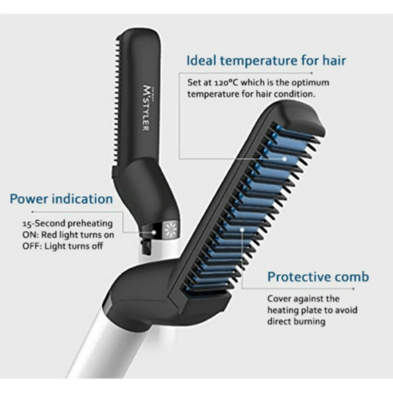 Classy brush hair top and beard straightening brush
