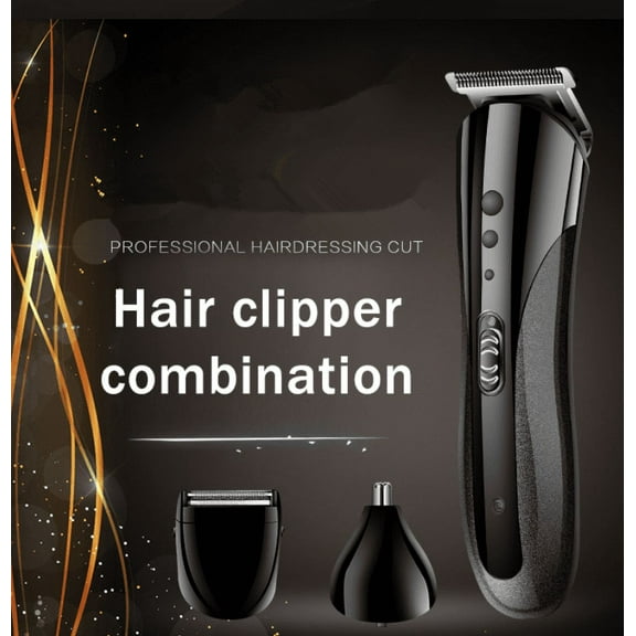 Beard Trimmer, Hair Clipper Hair Trimmer Grooming Kit Electric Shaver Razor for Men Nose Ear Body Trimmer Groomer IPX7 Waterproof Cordless Rechargeable 3 in 1
