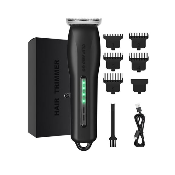 Beard Trimmer for Men Cordless Rechargeable Hair Trimmer for Men, Zero Gapped Electric Beard Trimmers Hair Clippers Haircutting Kit with 5 Guide Combs for Home Use