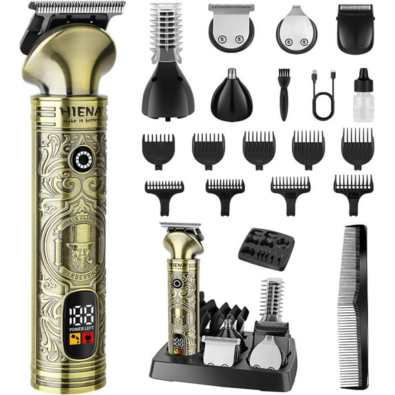 Beard Trimmer for Men, Electric Razor & Shavers for Men, Cordless T-Blade Hair Clipper Set, Mens Grooming Kit for Shaving Face, Mustache, Body, Ear, Hair,Nose Trimmer