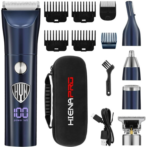 Beard Trimmer for Men, Professional Body Facial Ear Nose Hair Trimmer and Beard Grooming Kit, 5 in 1 Complete Grooming Kit & Cordless Electric Hair Clippers Haircut, Gifts for Men