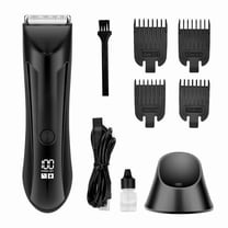 Beard Trimmer for Men, Shavers for Men, Professional Hair Clippers for Men, Body Hair Trimmer Shaver for Men, Replaceable Blade & Waterproof Clippers, Black