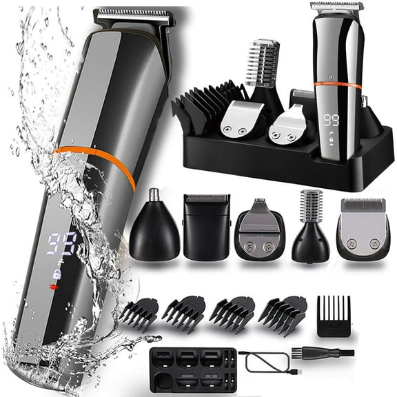 Beard Trimmer for Men Body Mustache Nose Hair Groomer Cordless Trimmer 6 in 1 Grooming Kit Waterproof USB Rechargeable