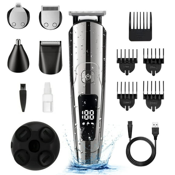 Beard Trimmer for Men - Electric Razor Shavers for Men, Cordless Hair Clippers, 5 in 1 Beard Grooming Kit for Mustache Body Nose Hair and Facial