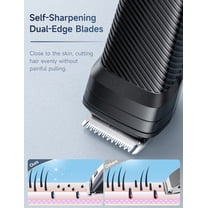 Beard Trimmer for Men, Electric Razor for Men, Men’s Grooming Kit with Cordless Rechargeable Hair, Painless Facial & Body Hair Removal, Black