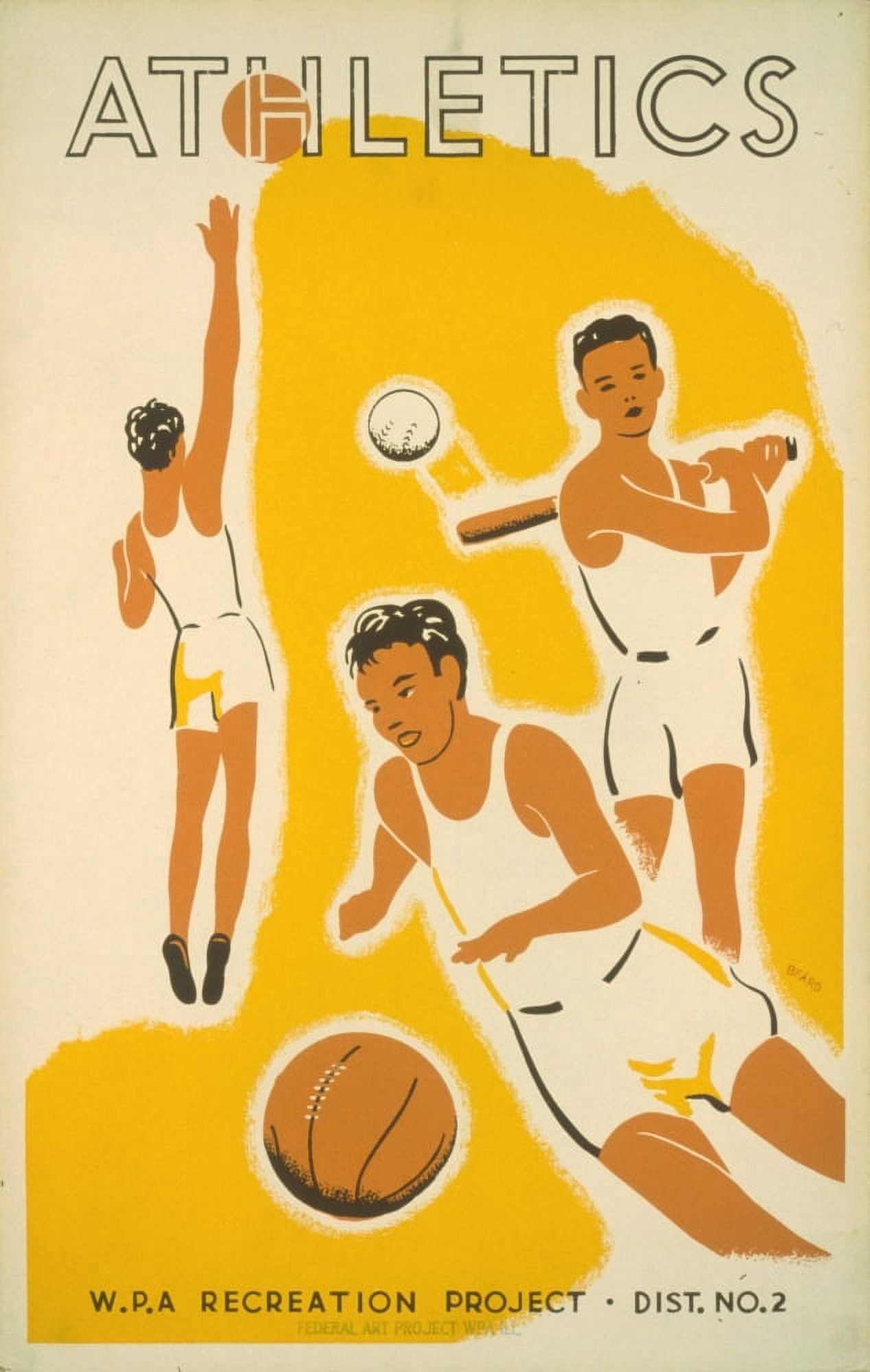 Beard WPA Athletics 1939 Canvas Art - (24 x 36)