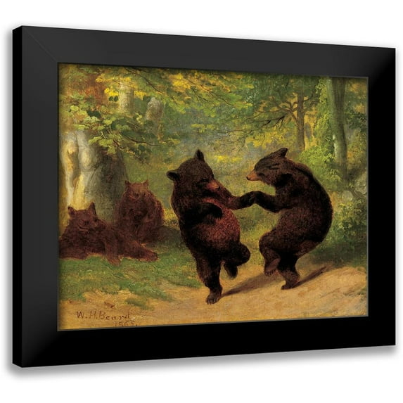 Beard, William H. 14x12 Black Modern Framed Museum Art Print Titled - Dancing Bears