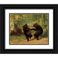 thumbnail image 1 of Beard, William H. 32x26 Black Ornate Wood Framed with Double Matting Museum Art Print Titled - Dancing Bears, 1 of 4