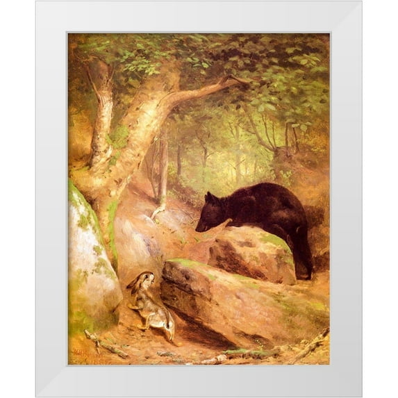 Beard, William Holbrook 12x14 White Modern Wood Framed Museum Art Print Titled - The Disputed Way