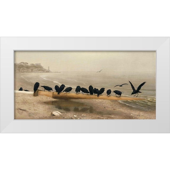 Beard, William Holbrook 14x9 White Modern Wood Framed Museum Art Print Titled - The Wreckers