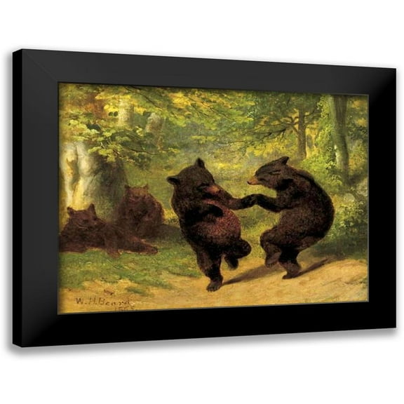 Beard, William Holbrook 18x15 Black Modern Framed Museum Art Print Titled - Dancing Bears