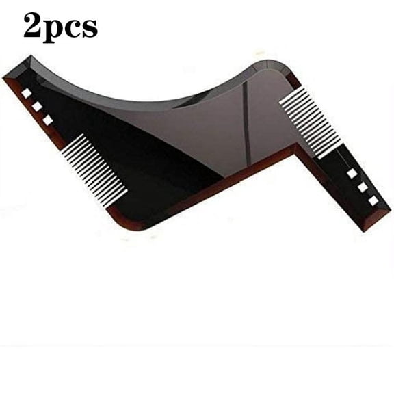 Beard stencil | Shaving aid | Beard Styling Tool | Shaving template with instructions: Symmetrical beard and contour or beard line | Shave | Template | Tool | Beard comb