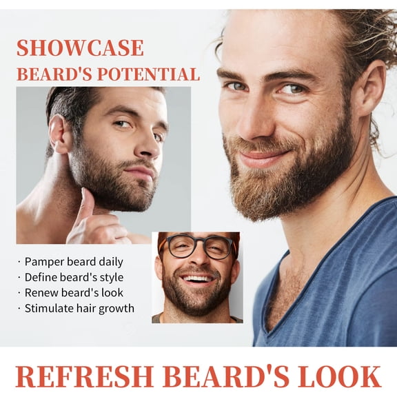 Beard thick roller men's nourishing strong beard root Moisturizing Soft thick growth beard comb-1pcs
