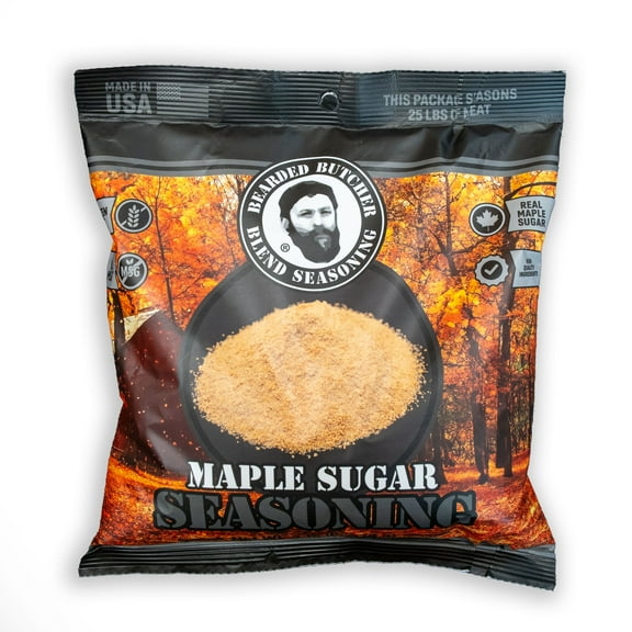 Bearded Butcher Maple Sugar Seasoning, 2.15 lb – Made with 100% Pure Maple Syrup, Great for Maple Bacon, Maple Sausage, and More - For Up to 25lbs of Meat