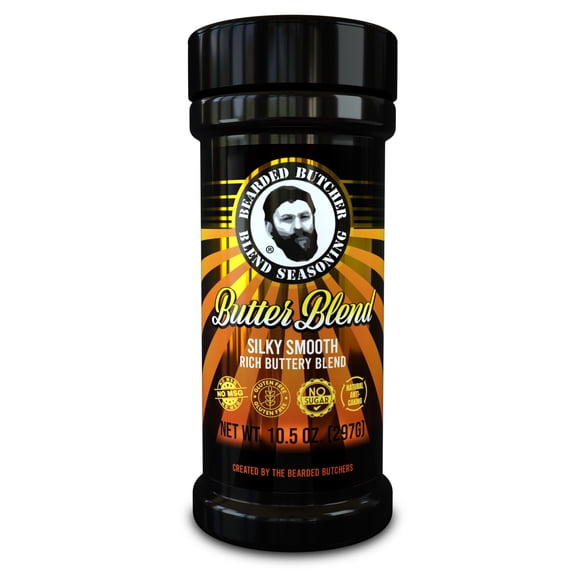 Bearded Butchers Butter Blend, 10.5 oz  Silky Smooth Butter Flavor for Chicken, Steak, Corn on the Cob, Grilled Cheese & More  No MSG, Gluten-Free, Sugar Free