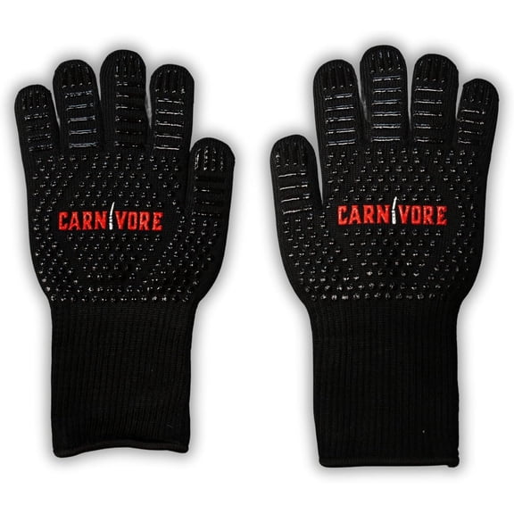 Bearded Butchers Carnivore Heat & Cut Resistant BBQ Gloves Heavy Duty Aramid Gloves for Grilling, Frying, Welding, and More Extreme Heat Protection up to 1,472F, Cut Resistant and Easy to Clean