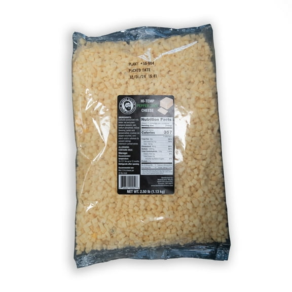 Bearded Butchers High-Temp Pepper Jack Cheese 2.5 lb – 1/4" Cubes for Sa ge, Brats & Burgers