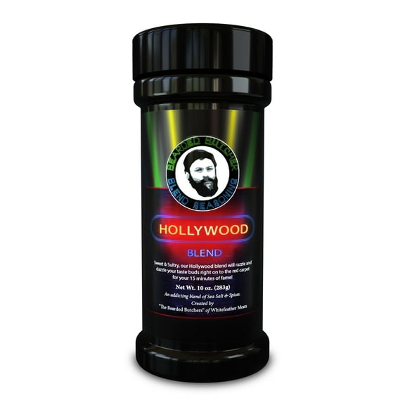 Bearded Butchers Hollywood Blend Seasoning, 10 oz – Sweet & Sultry with Cane Sugar & Molasses, Great for Pork, Brisket & Chicken, No MSG, Gluten-Free