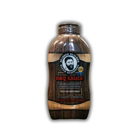 Bearded Butchers Original BBQ Sauce 17.5 oz – Tangy and Smoky Flavor, Gluten Free, No MSG, Made with Real Ingredients, Perfect for Ribs, Brisket, Burgers, Fries