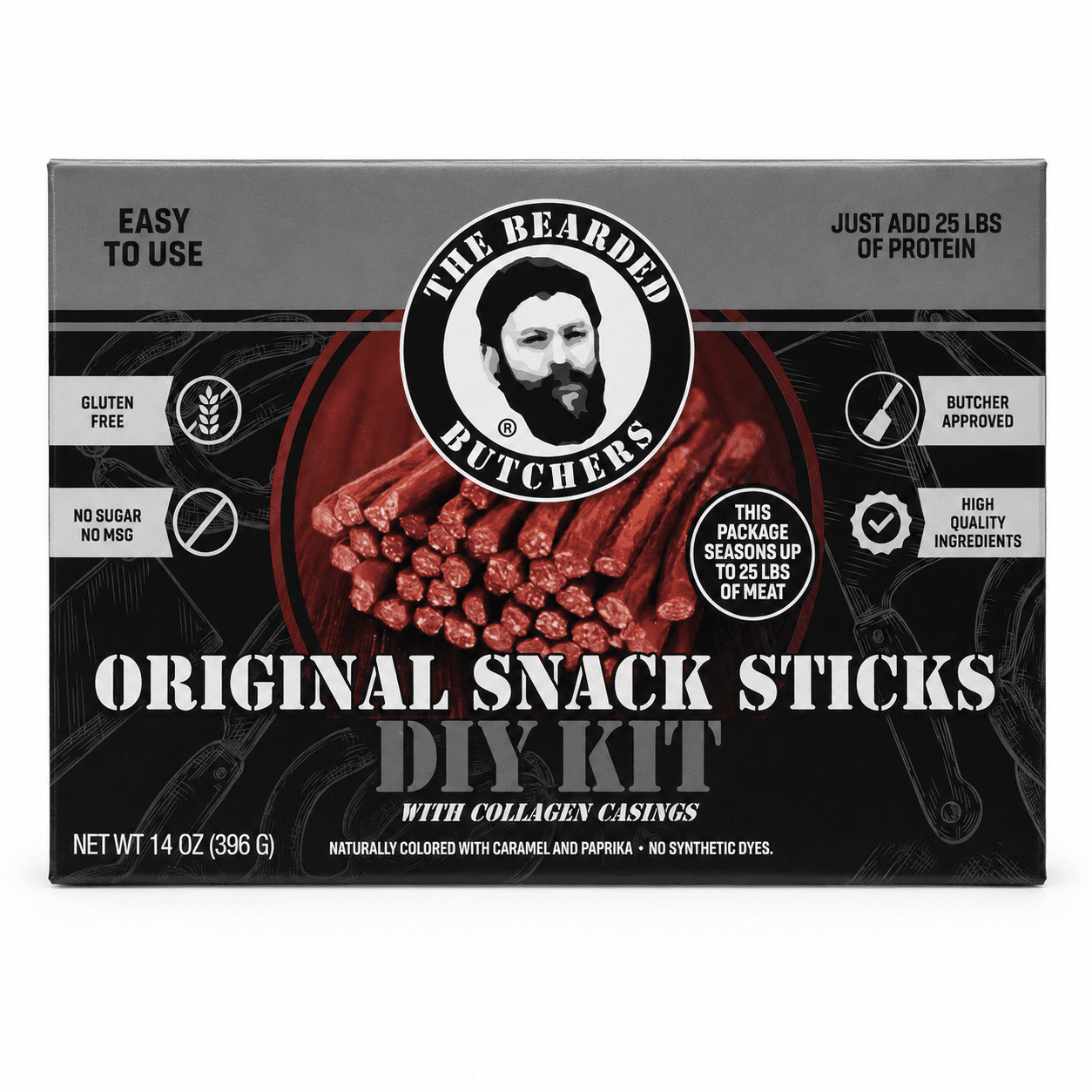 i*s様 Butcher ProductS The Bearded Butchers Snack Sticks DIY Kit, Makes 25 lbs, Includes