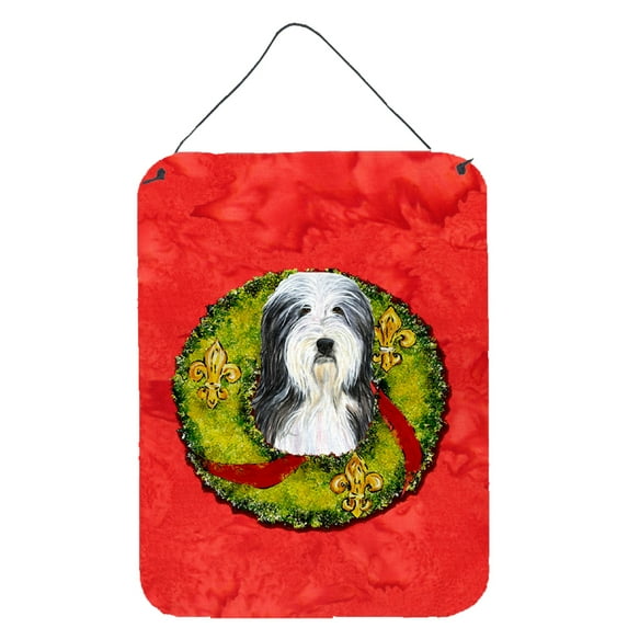Bearded Collie Aluminium Metal Wall or Door Hanging Prints