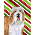 thumbnail image 1 of Bearded Collie Candy Cane Holiday Christmas Garden Size Flag, 1 of 1