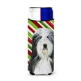 thumbnail image 1 of Bearded Collie Candy Cane Holiday Christmas Ultra Hugger for slim cans, 1 of 6