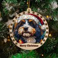 thumbnail image 1 of Bearded Collie Christmas Dog Ornament, Bearded Collie Dog Christmas Decor, Bearded Collie Dog Suncatcher Gift, Xmas Decorations, Dog Gifts, 1 of 4