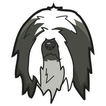 Bearded Collie Decal | Indoor/Outdoor | Dog Lover Super Cute Sticker for SUV Windows, Dorm Rooms, Bedroom, Offices | SignMission personalized gift | 36"