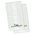 thumbnail image 1 of Bearded Collie Easter White Embroidered Plush Hand Towel Set of 2, 1 of 1