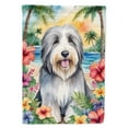 thumbnail image 1 of Bearded Collie Luau House Flag, 1 of 7