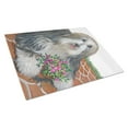 thumbnail image 1 of Bearded Collie Pot of Roses Glass Cutting Board Large PPP3141LCB, 1 of 2