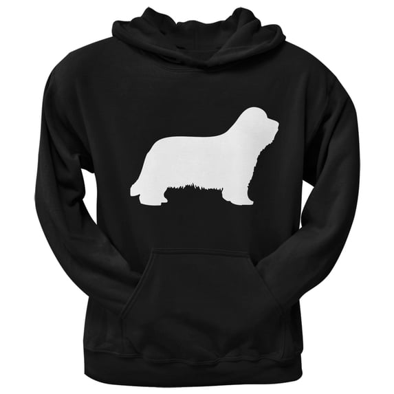Bearded Collie Silhouette Black Adult Hoodie