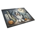 thumbnail image 1 of Bearded Collie Spooky Halloween Glass Cutting Board Large 12 in x 15 in, 1 of 5