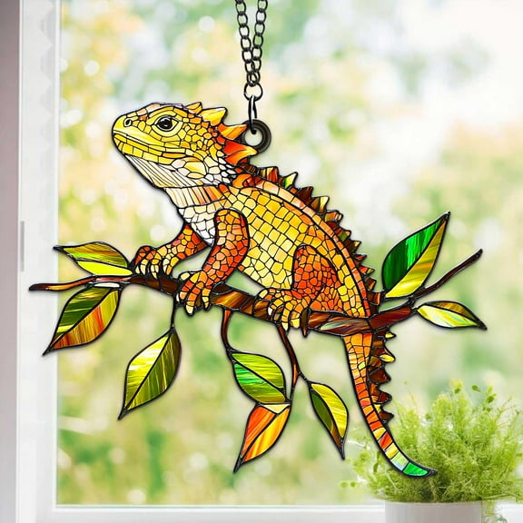 Bearded Dragon Acrylic Window Suncatcher ? Reptile Room D‚cor, Lizard Window Ornament, Bearded Dragon Lover Gift